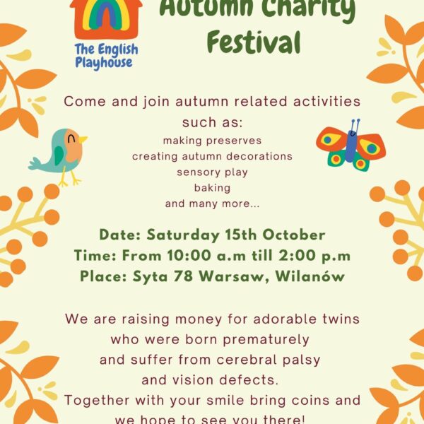 The English Playhouse invites everyone to the annual Autumn Charity Festival! 